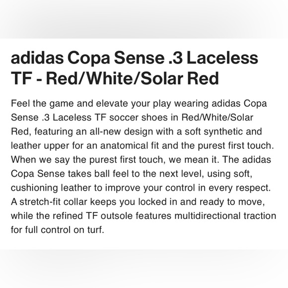 ⚽️ Adidas Copa Sense .3 Laceless Turf shoes - 8 Men - Picture 7 of 7